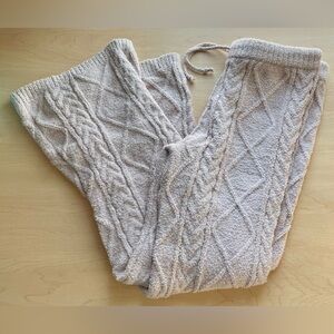 Cream knit lounge pants